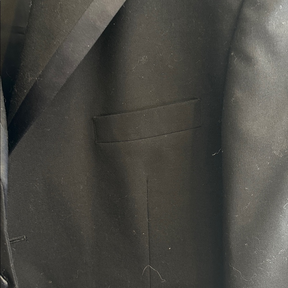 Oscar de la Renta Black Tuxedo Jacket with Satin Trim - Picture 5 of 6